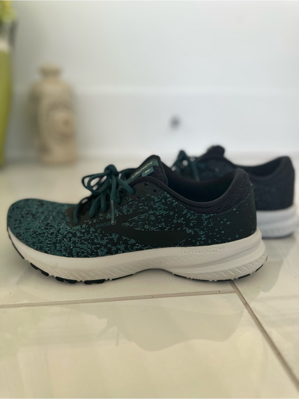 Brooks Launch 6 Running Shoes Teal Black Knit Women’s Sz 7.5 Euro 38.5 - Picture 5 of 10